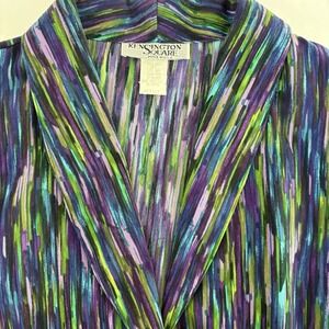 Kensington‎ Square Women's Medium Multicolor Striped 3 Button Jacket Blazer VTG